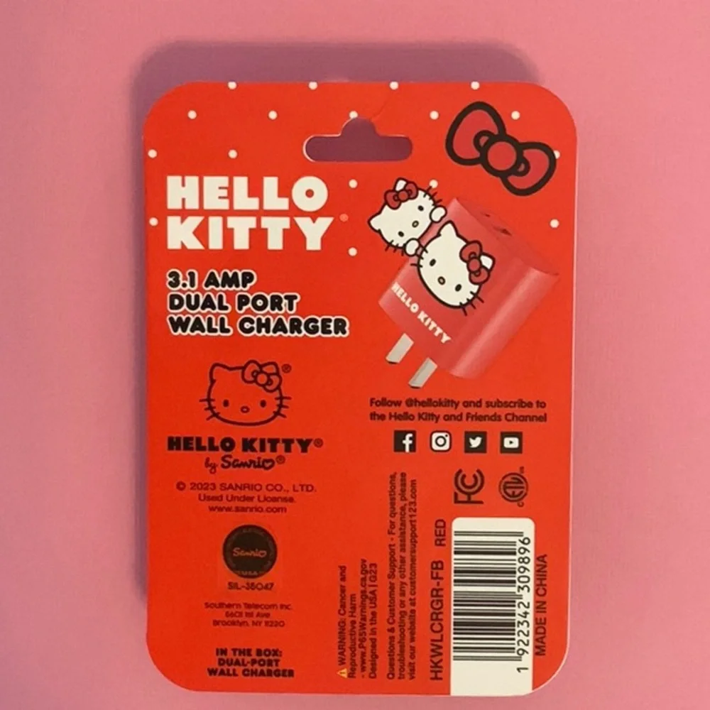 Hello Kitty Duel Port Wall Charger